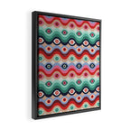 Psychedelic Eye Melt - Mint & Pink Framed Canvas Print Gallery Image 2