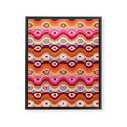 Psychedelic Eye Melt - Pink & Bronze Framed Canvas Print Gallery Image 8