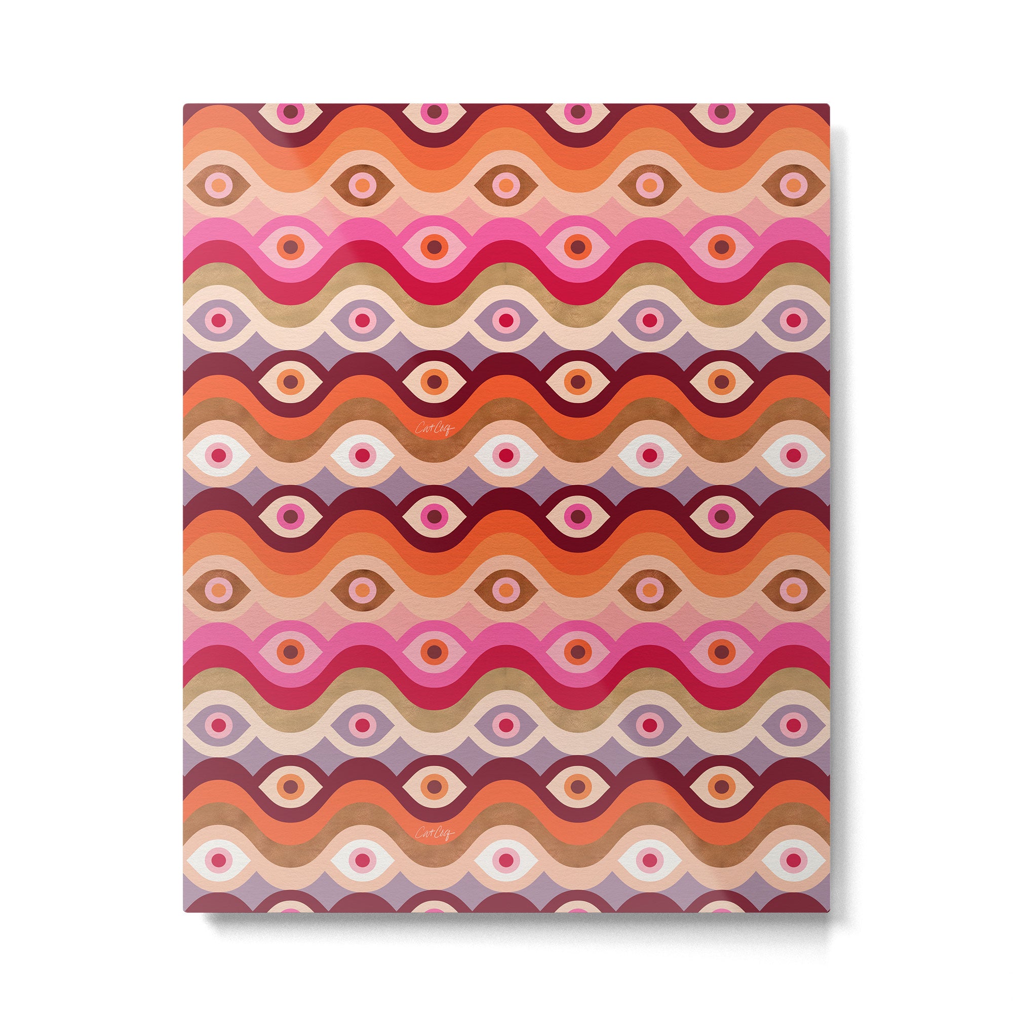 Psychedelic Eye Melt - Pink & Bronze Metal Print Gallery Image 6