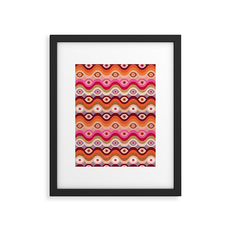 Psychedelic Eye Melt - Pink & Bronze Framed Art Print Gallery Image 6