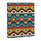 Psychedelic Eye Melt - Teal & Crimson Canvas Print Gallery Image 8