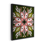 Psychedelic Mandala - Sage & Pink Framed Canvas Print Gallery Image 2