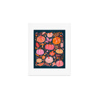 Pumpkin Confetti - Peach on Teal Art Print Gallery Image 1