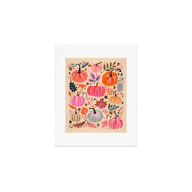 Pumpkin Confetti - Rainbow on Cream Art Print Gallery Image 1