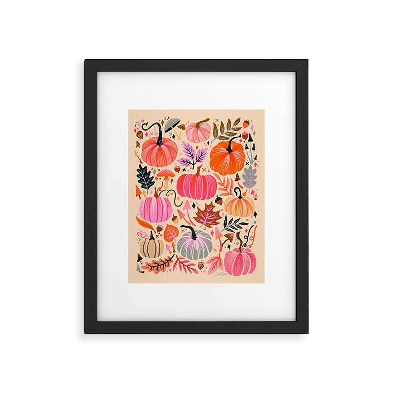 Pumpkin Confetti - Rainbow on Cream Framed Art Print Gallery Image 5