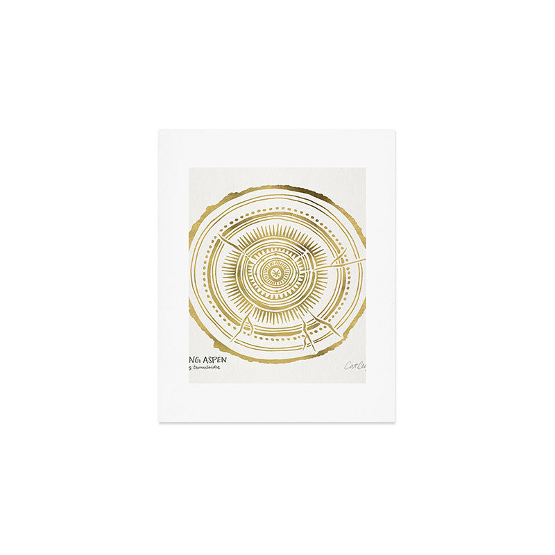 Quaking Aspen - Gold Tree Rings Art Print Gallery Image 1