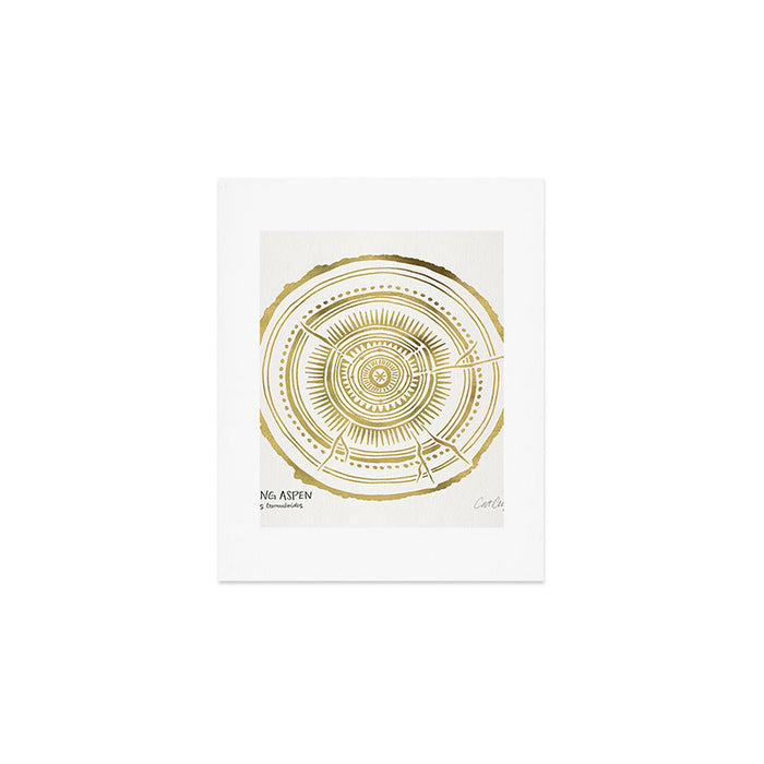 Quaking Aspen - Gold Tree Rings Art Print Gallery Image 1