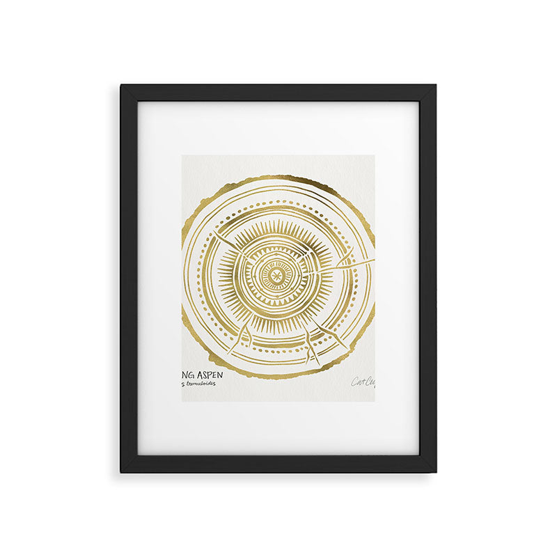 Quaking Aspen - Gold Tree Rings Framed Art Print Gallery Image 4