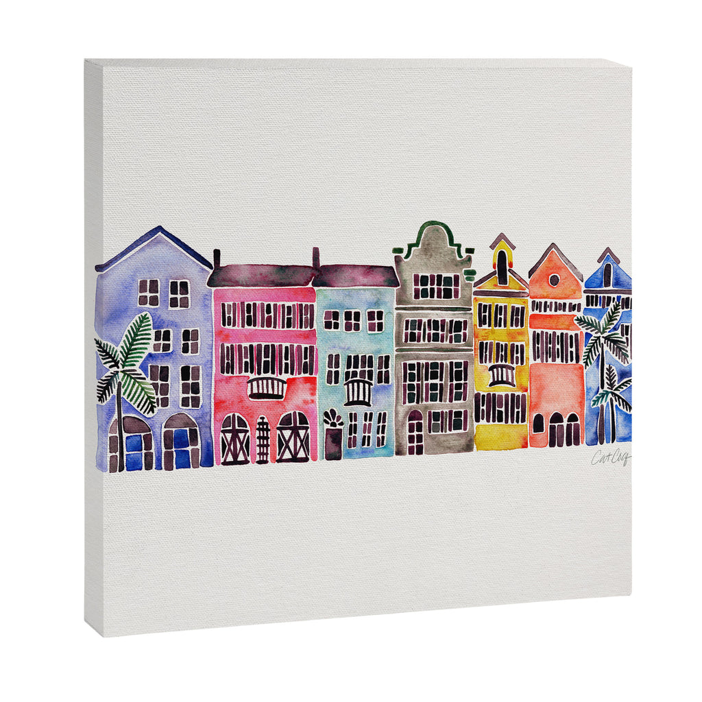 Rainbow Row - Charleston Canvas Print Gallery Image 3