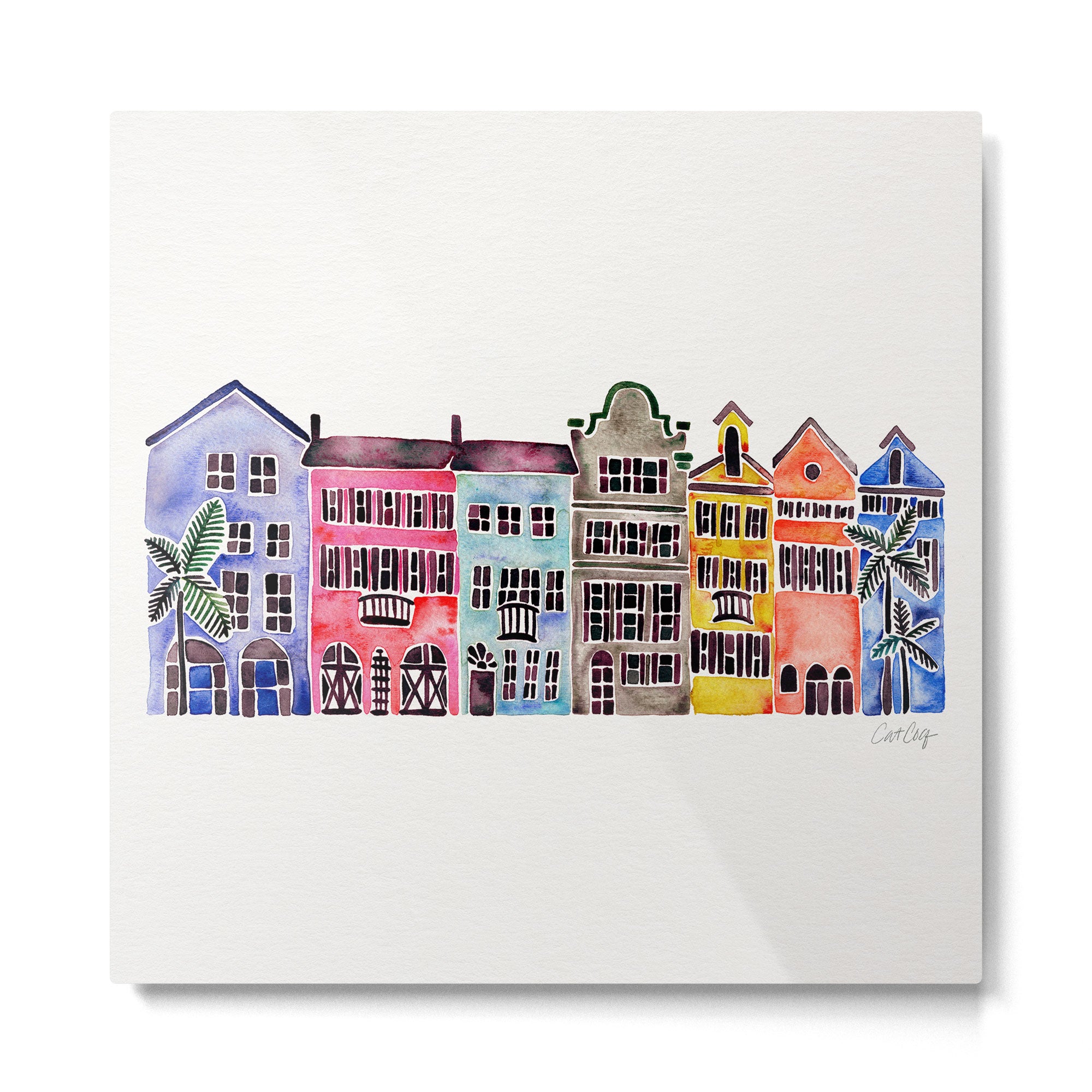 Rainbow Row - Charleston Metal Print Gallery Image 2