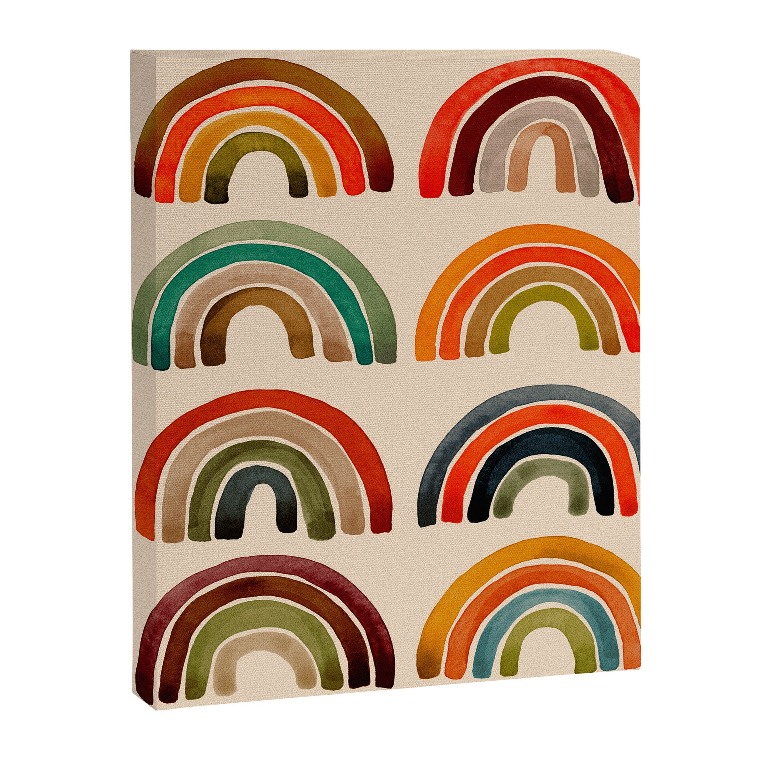 Rainbow Watercolor - Retro Palette Canvas Print Gallery Image 8