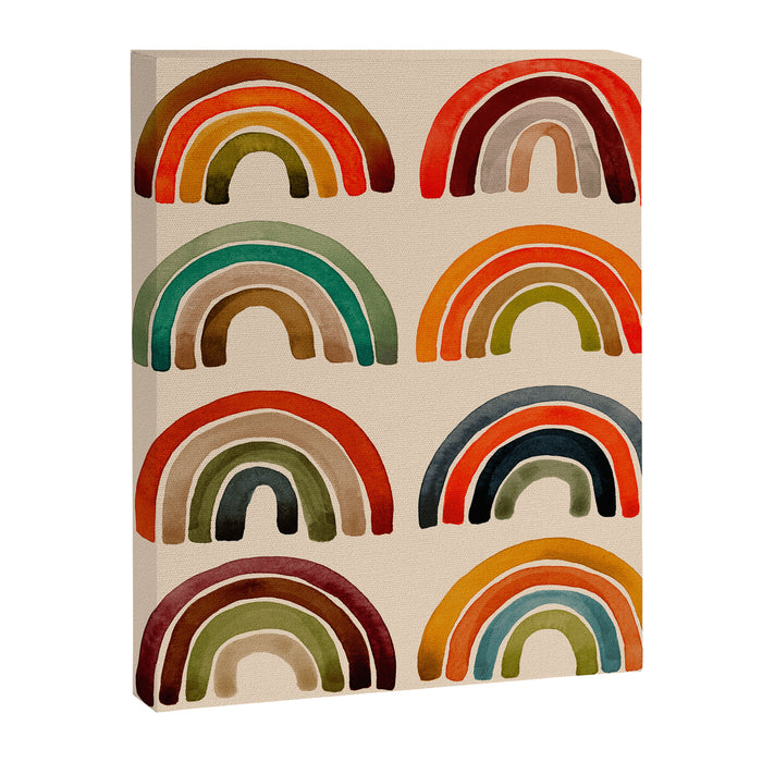 Rainbow Watercolor - Retro Palette Canvas Print Gallery Image 1