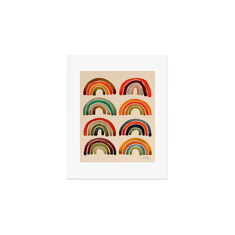 Rainbow Watercolor - Retro Palette Art Print Gallery Image 1