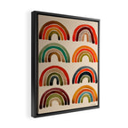 Rainbow Watercolor - Retro Palette Framed Canvas Print Gallery Image 2