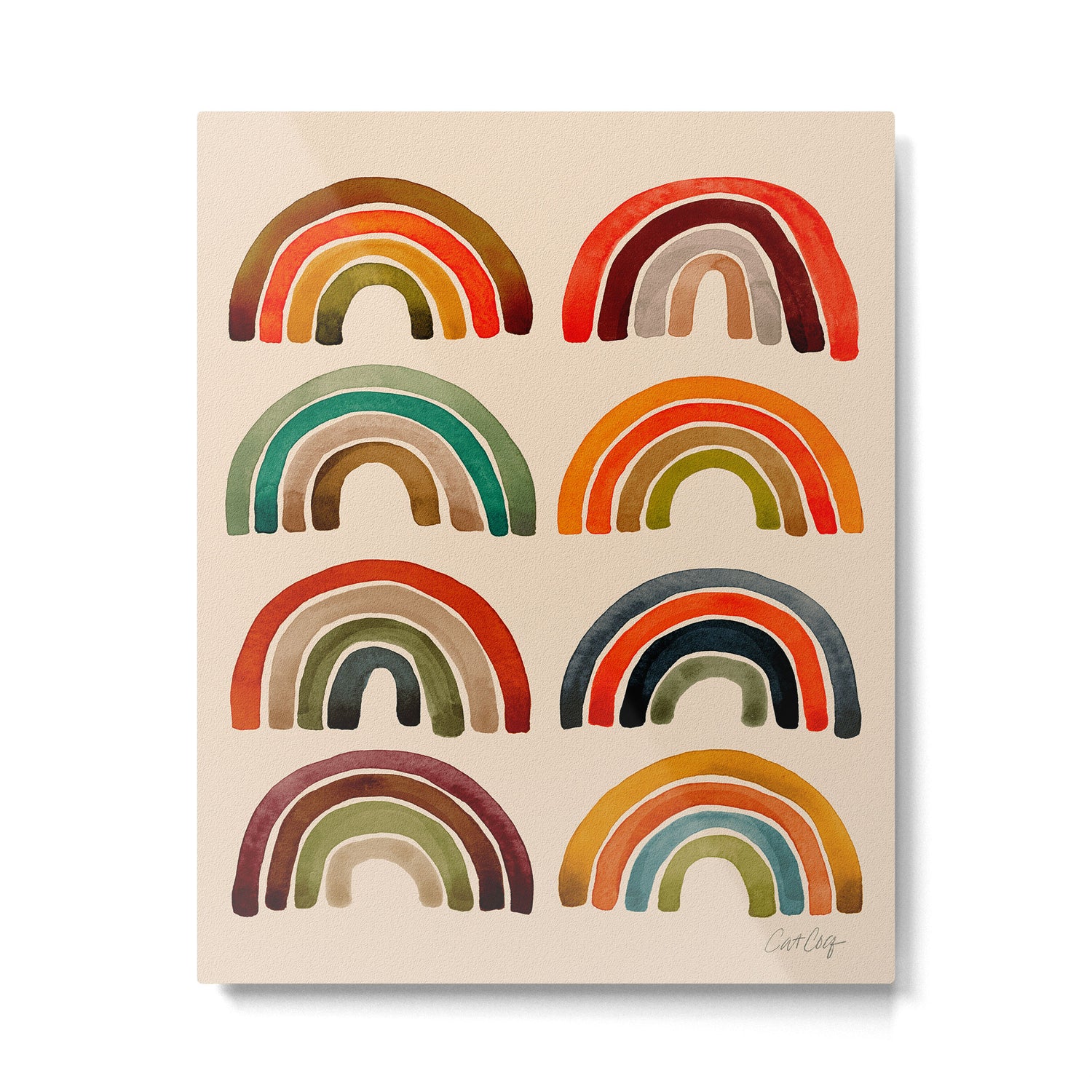 Rainbow Watercolor - Retro Palette Metal Print Gallery Image 6