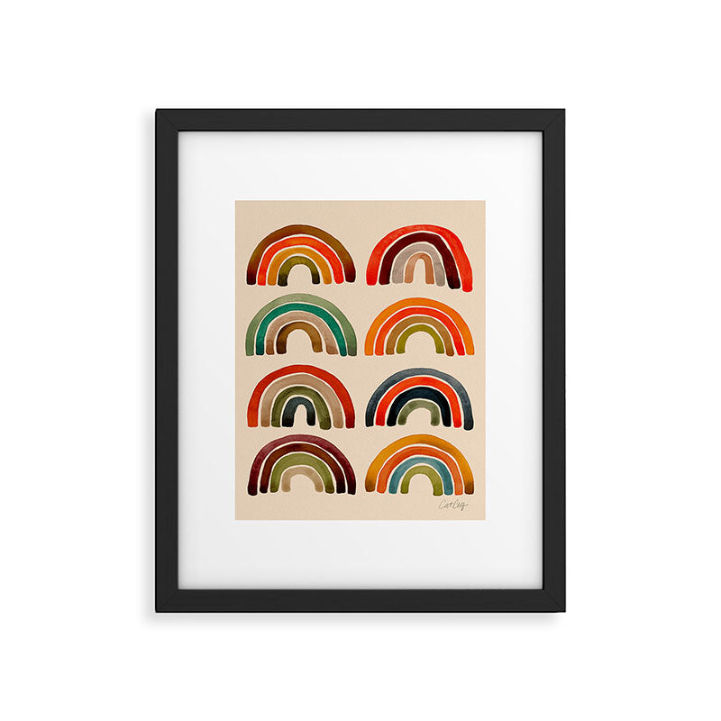 Rainbow Watercolor - Retro Palette Framed Art Print Gallery Image 4
