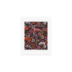Retro Flower Power - Denim & Pink Art Print Gallery Image 1