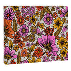 Retro Flower Power - Pink & Red Canvas Print Gallery Image 8