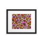 Retro Flower Power - Pink & Red Framed Art Print Gallery Image 6