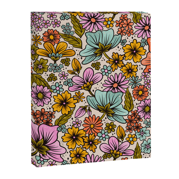 Retro Flower Power - Spring Palette Canvas Print Gallery Image 1