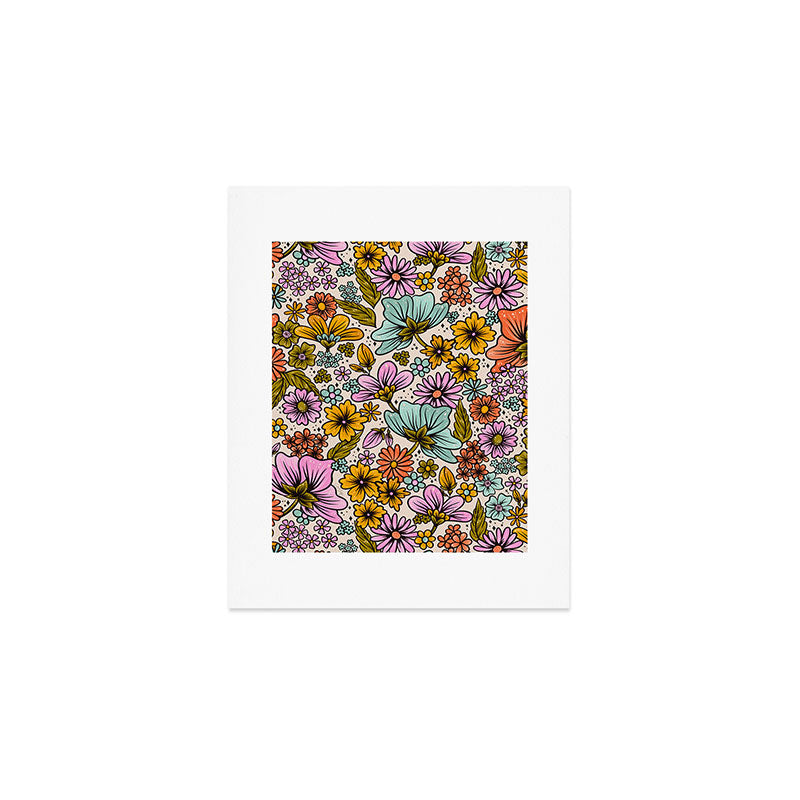 Retro Flower Power - Spring Palette Art Print Gallery Image 1