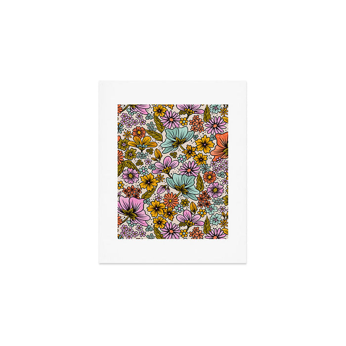 Retro Flower Power - Spring Palette Art Print Gallery Image 1