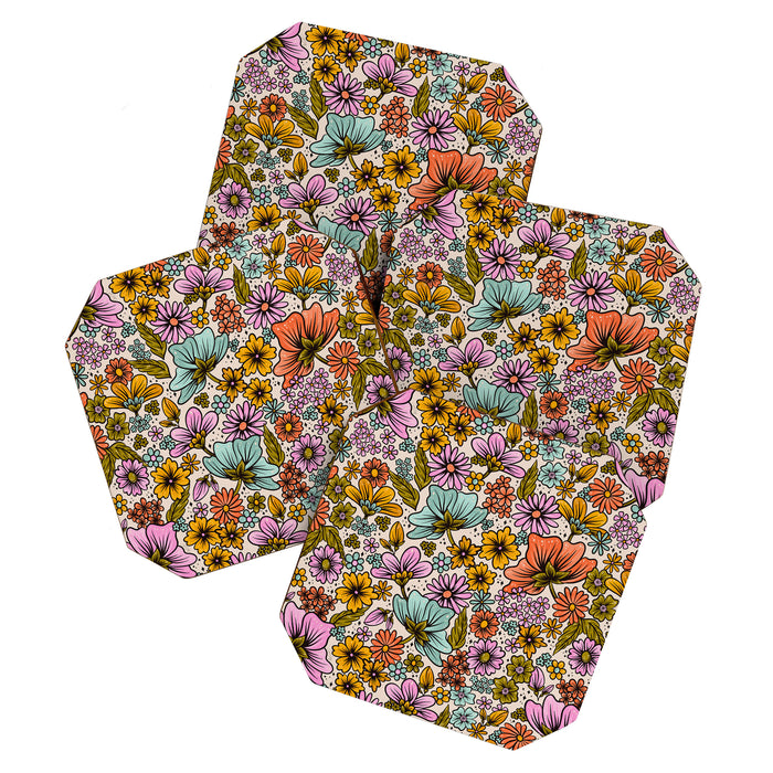 Retro Flower Power - Spring Palette Coaster Gallery Image 1