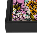Retro Flower Power - Spring Palette Framed Canvas Print Gallery Image 3