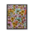 Retro Flower Power - Spring Palette Framed Canvas Print Gallery Image 8