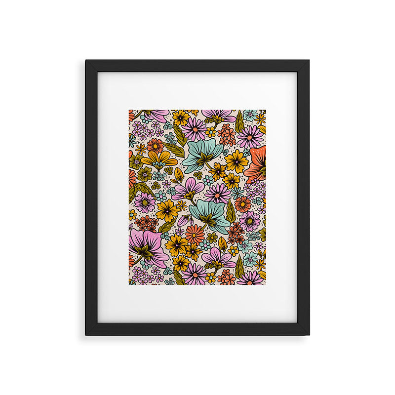 Retro Flower Power - Spring Palette Framed Art Print Gallery Image 6