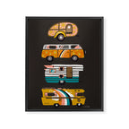 Retro Road Trip - Charcoal Framed Canvas Print Gallery Image 8