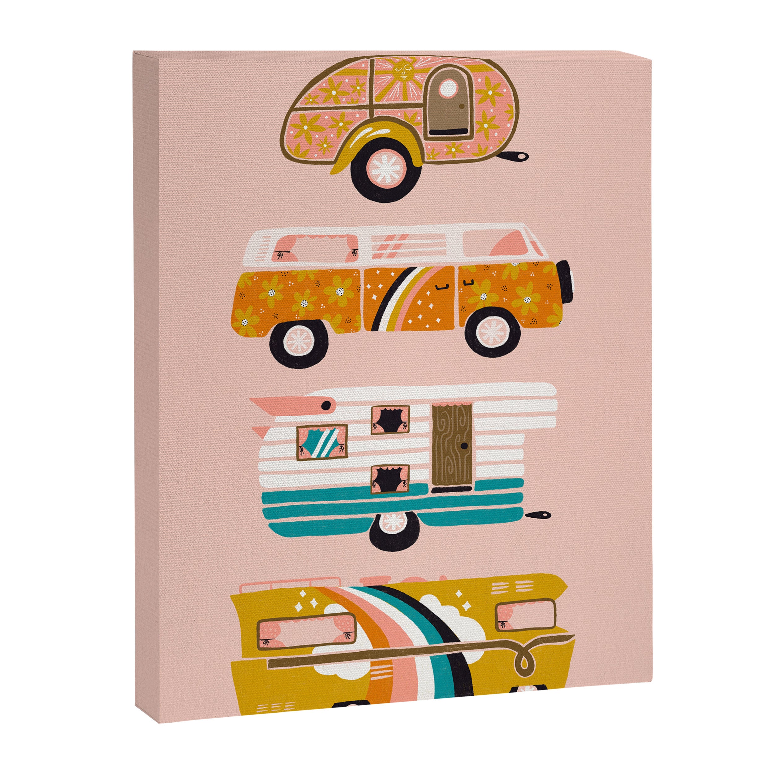 Retro Road Trip - Pink Palette Canvas Print Gallery Image 8