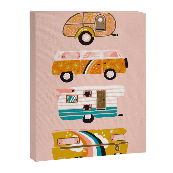 Retro Road Trip - Pink Palette Canvas Print Gallery Image 1