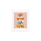 Retro Road Trip - Pink Palette Art Print Gallery Image 1