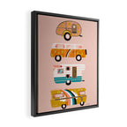 Retro Road Trip - Pink Palette Framed Canvas Print Gallery Image 2