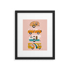 Retro Road Trip - Pink Palette Framed Art Print Gallery Image 6