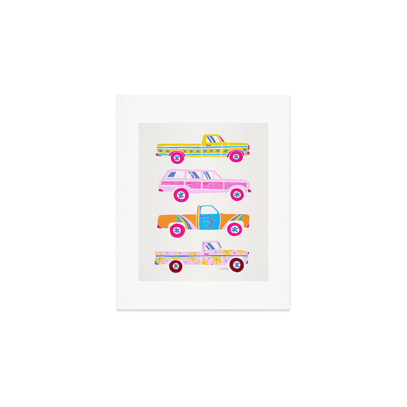 Retro Roads â Candy Palette Art Print Gallery Image 1