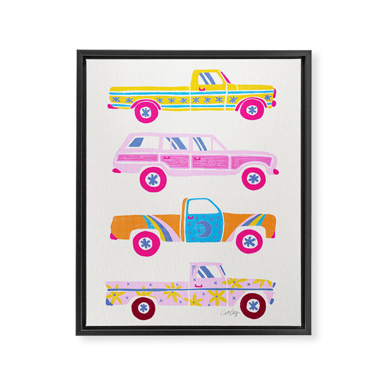 Retro Roads â Candy Palette Framed Canvas Print Gallery Image 8