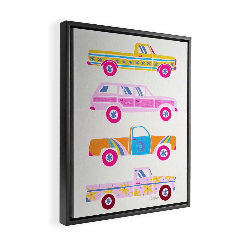 Retro Roads â Candy Palette Framed Canvas Print Gallery Image 2