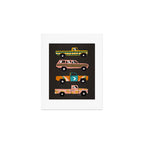 Retro Roads - Charcoal Art Print Gallery Image 1