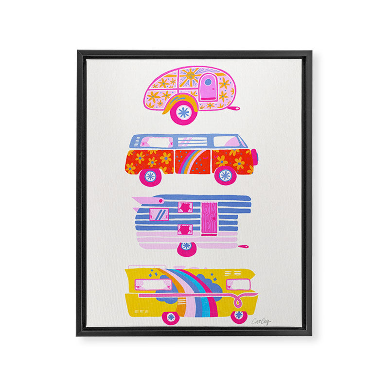 Retro Roadtrip - Candy Palette Framed Canvas Print Gallery Image 8