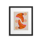 Retro Roller Skates - Coral Framed Art Print Gallery Image 6