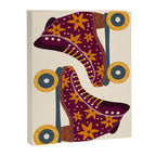 Retro Roller Skates - Fuchsia & Orange Canvas Print Gallery Image 6