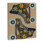 Retro Roller Skates - Teal & Yellow Palette Canvas Print Gallery Image 6