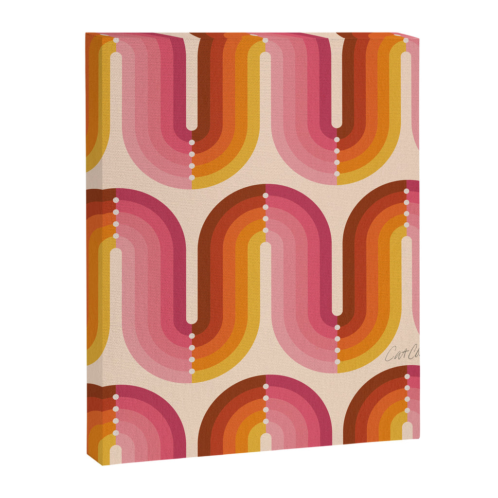 Retro Squiggle - Tropical Sunset Canvas Print Gallery Image 8