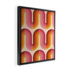 Retro Squiggle - Tropical Sunset Framed Canvas Print Gallery Image 2