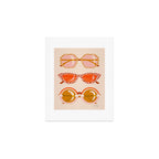 Retro Sunglasses - Retro Sunshine on Cream Art Print Gallery Image 1