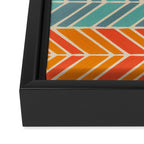 Retro Sunset - Blue & Orange Framed Canvas Print Gallery Image 3