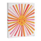 Retro Sunshine â Pink & Peach Canvas Print Gallery Image 8