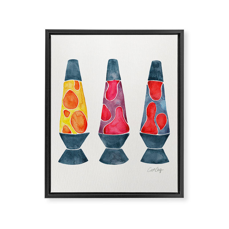 Retro Vibes - Warm Palette Framed Canvas Print Gallery Image 8